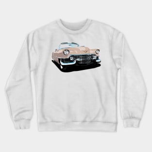 1954 Cadillac Series 62 Convertible in dusky pink Crewneck Sweatshirt